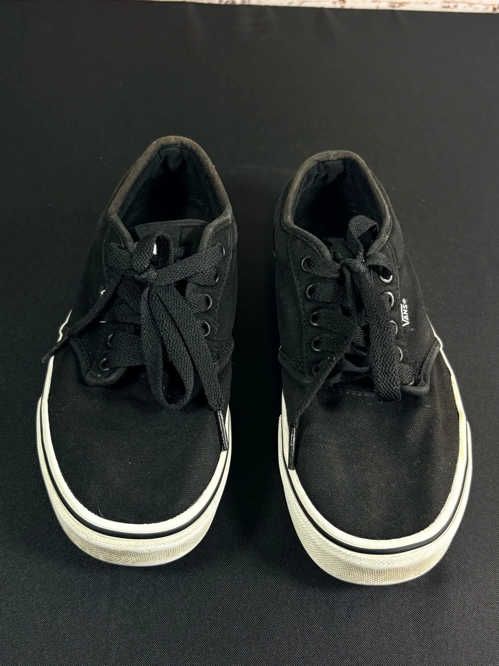 Vans Kids Black Canvas Lace-Up Sneakers
